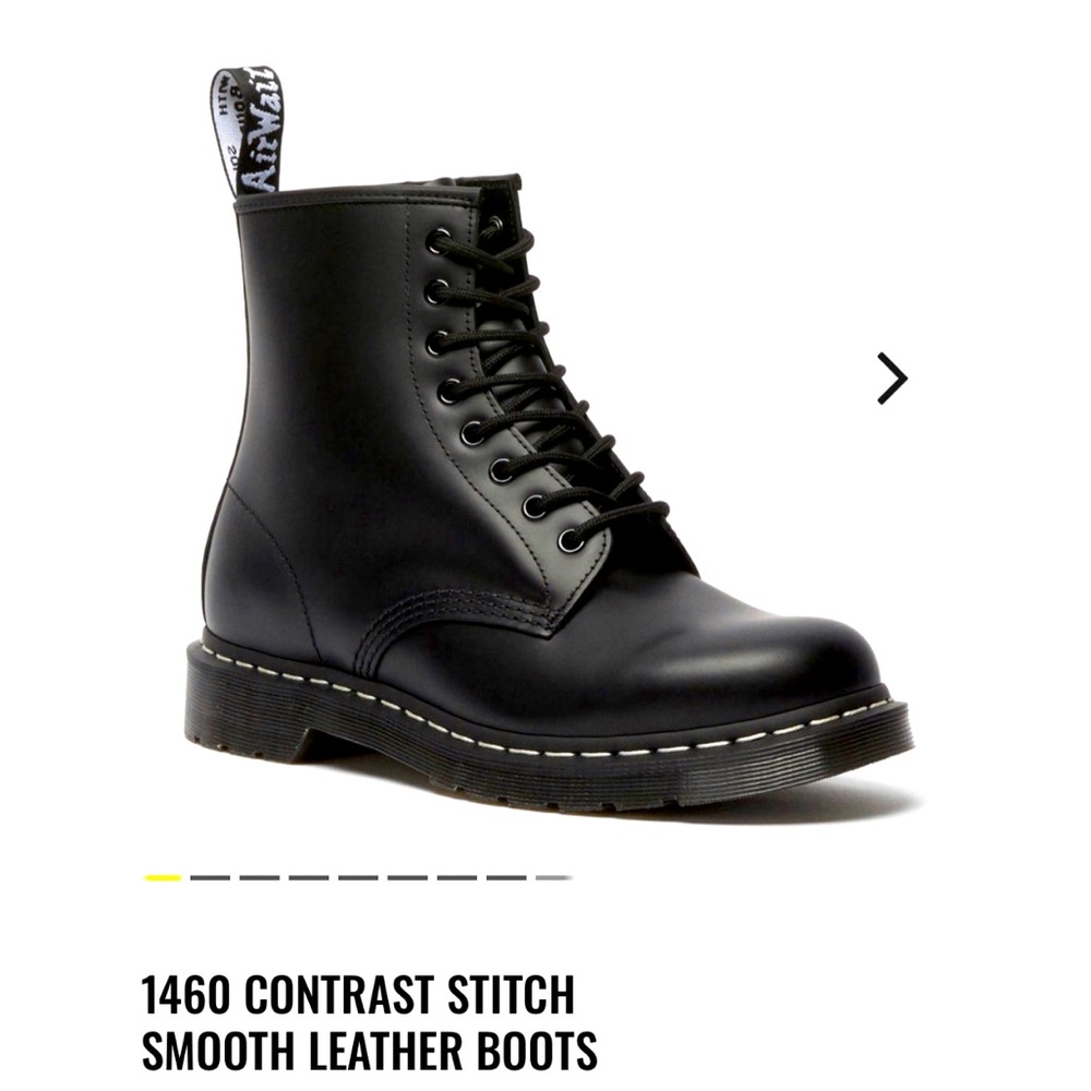 DR. MARTENS 1460 CONTRAST STITCH SMOOTH LEATHER BOOTS